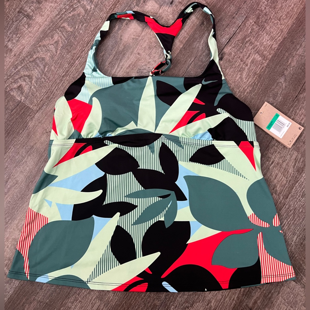 Nike Square Neck Floral Swim Tankini- Size XL